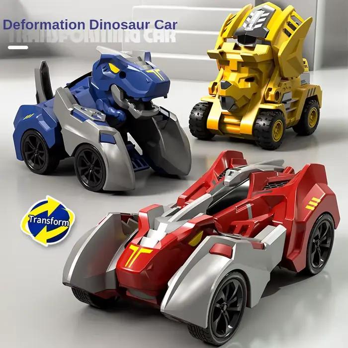 Voiture dinosaure transformée 2 en 1 : transformations automatiques pour le plaisir des enfants!