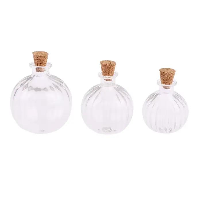 1/2/3/10PCS 1:12 Dollhouse Miniature Mini Bouteille En Verre Couvercle En Liège Rikiki Flacons Modèl