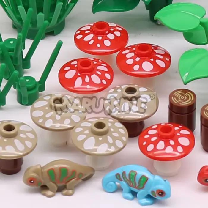 Marumine 40 pièces MOC briques champignon 12992 blocs de construction champignon 59900 4740 plante p