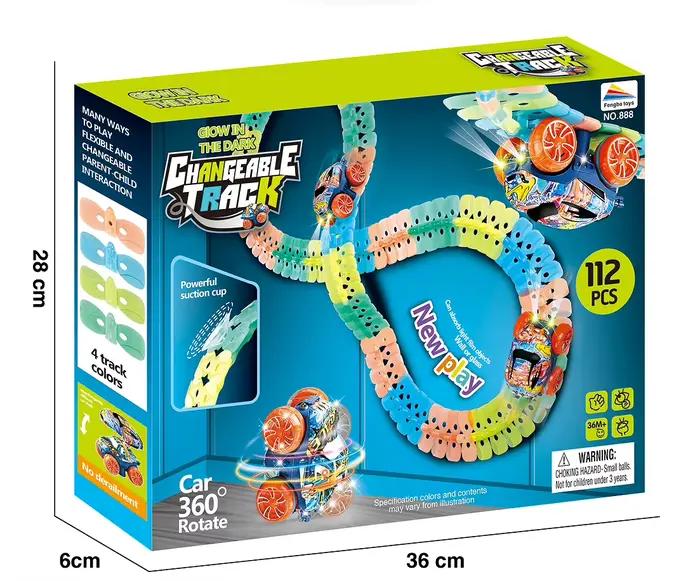 Nouvelle piste de course jouet voiture bricolage pistes de vitesse variable ensemble fente électriqu