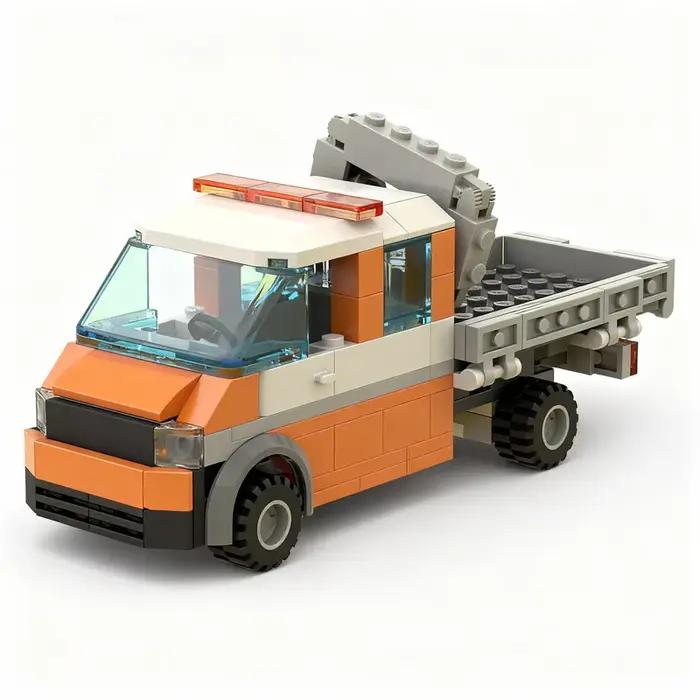 156 pièces MOC City Construction Man TGE Crew Cab Model Building Blocks Cadeau de Noël Idée de brico