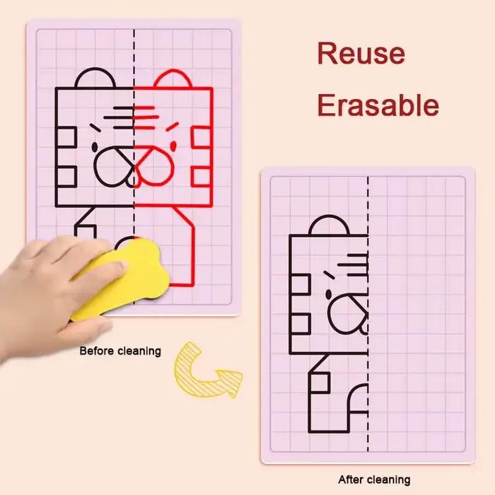 Le jouet de dessin symétrique à grille pour enfants de 30 pages se concentré sur les motricité fine,