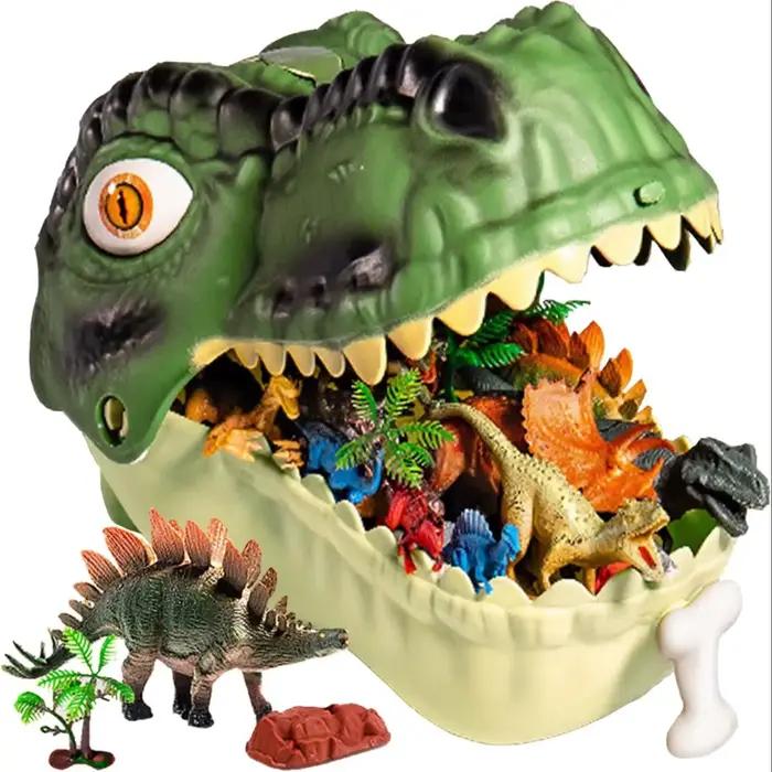 Jouet de dinosaure 46 pièces, Figurines de dinosaure comprenant Dino Aufbewahrungsbox, jouets du mon