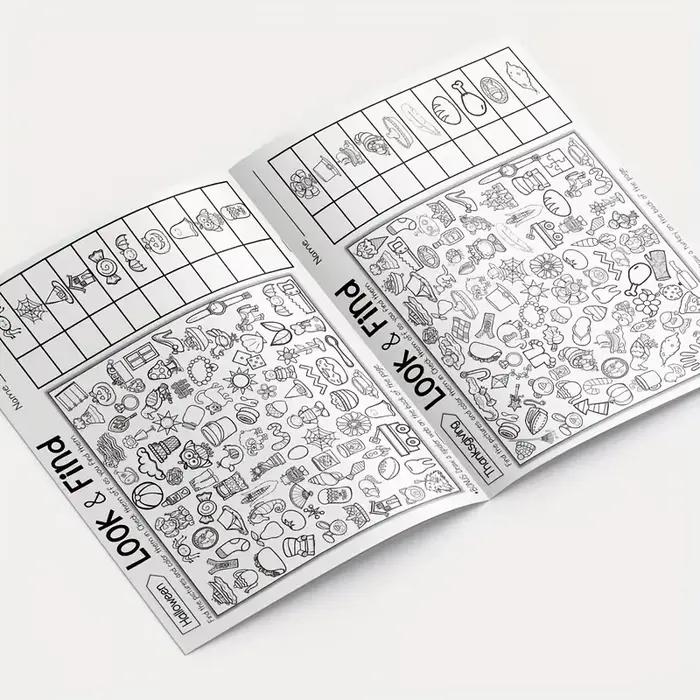 Livre de coloriage d'objets cachés pour enfants, contient plus de 100 activités de recherche et de c