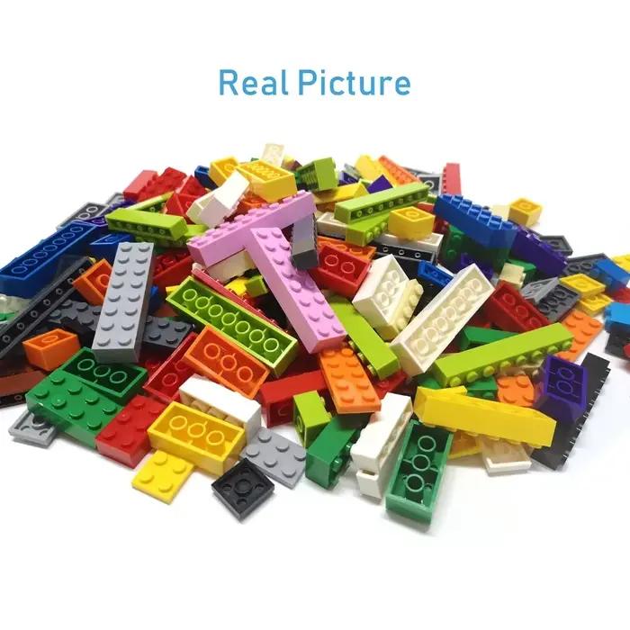 Blocs de construction à monter soi-même, 200 pièces, figurines murales épaisses, briques 1x4 points,