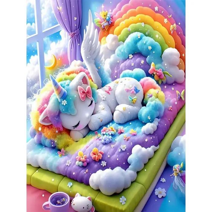 Puzzles arc-en-ciel licorne, dessin animé, jeux de puzzle pour adultes, divertissement familial, cad
