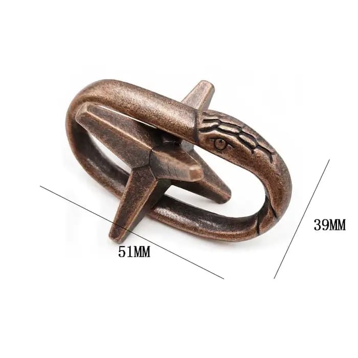Puzzle classique en métal pour évasion de serpent, casse-tête, jouets de Test de qi pour enfants, ga