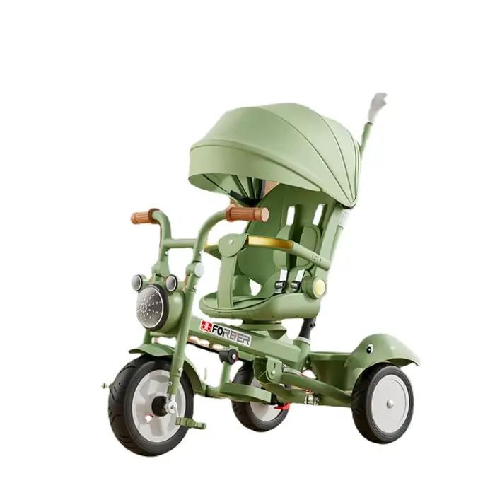 Tricycle pliable pour enfants, poussette pour bébé de 1 à 6 ans, léger, musique, titane, roue africa