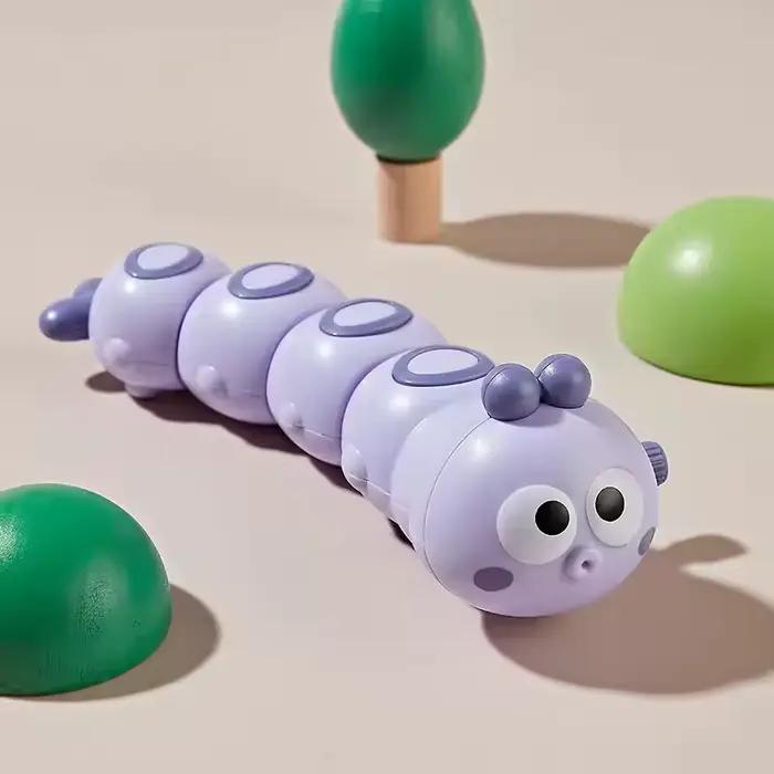 Petits animaux pour enfants déplacer et courir clockwork chenille bébé puzzle chaîne enroulement enr