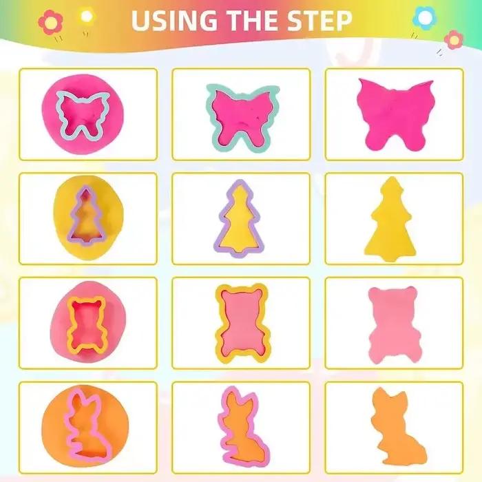 Ensemble d'accessoires pour pâte à modeler pour enfants, outils pour pâte à modeler avec divers moul