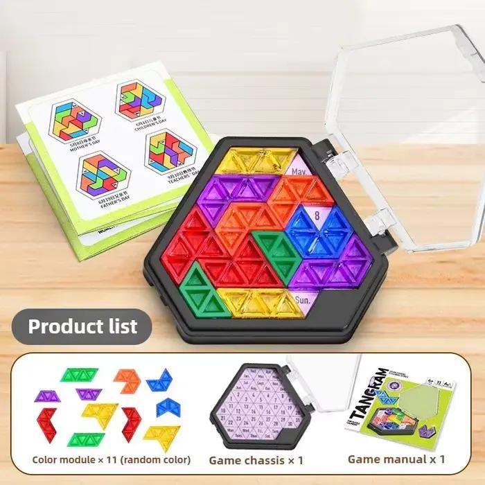 Calendrier Puzzle jeu de société jeu de poche Mini jouets Montessori école éducation apprentissage j