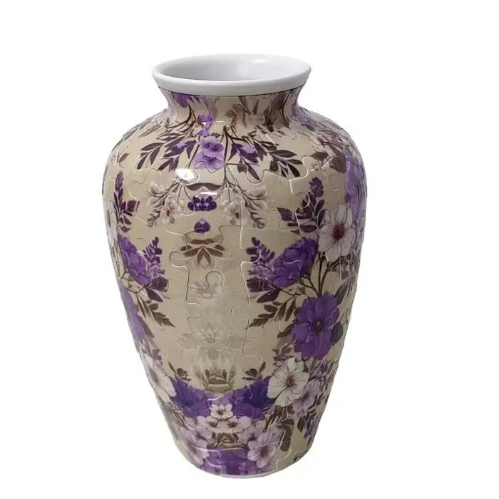 Vase de Puzzle 3D créatif, bricolage, Vase de fleurs étanche, Puzzle artistique, arrangement de fleu
