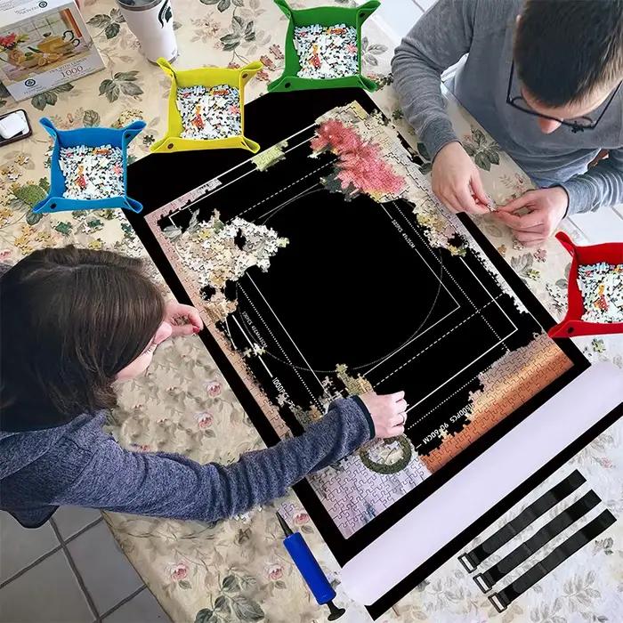Couverture de rangement de Puzzle pour enfants, jouets, spécifications multiples avec sac, Portable,