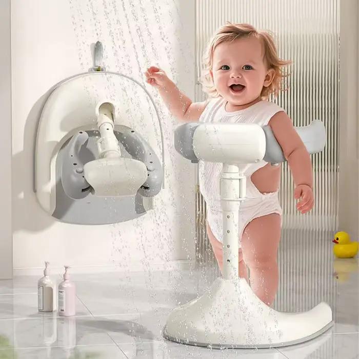 Support de douche pour bébé, antidérapant, dispositif de bain pliable, siège de lavage pour baignoir
