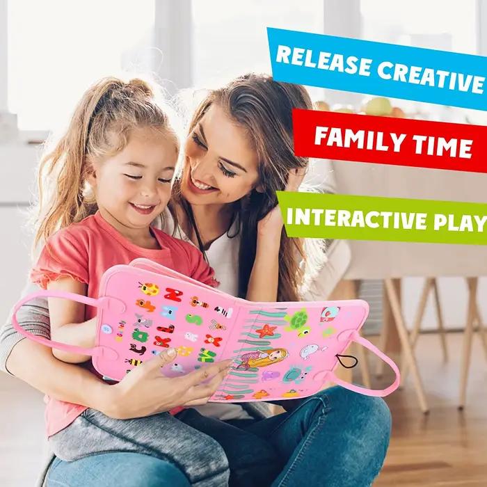Planche occupée Montessori pour tout-petits, jouets sensoriels pour autisme, activité éducative, mot
