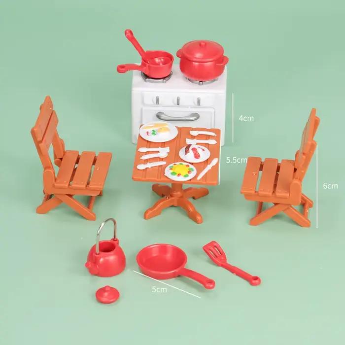 Jouets familiaux forestier, articles miniatures, ensemble de meubles pour maison de poupée, jouets p