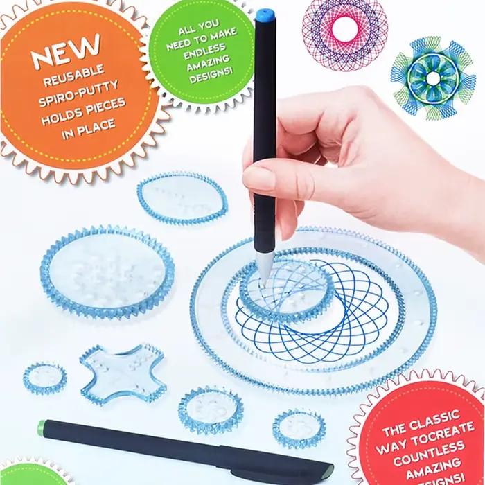 Kit de dessin artistique spirographe en spirale, 22 pièces, la façon classique pour faire des design