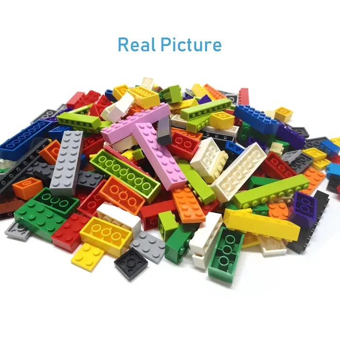 Blocs de construction pour enfants, 100 pièces, briques biseautées lisses, 1x1, taille créative éduc
