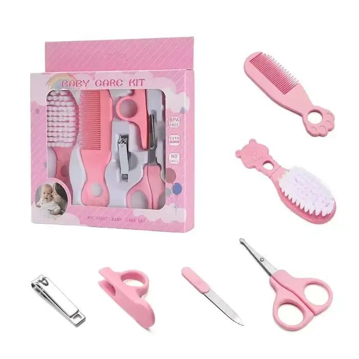 Kit de toilettage pour bébé, ensemble de soins pour bébé, sans BPA, Design mignon, peigne, brosse, c