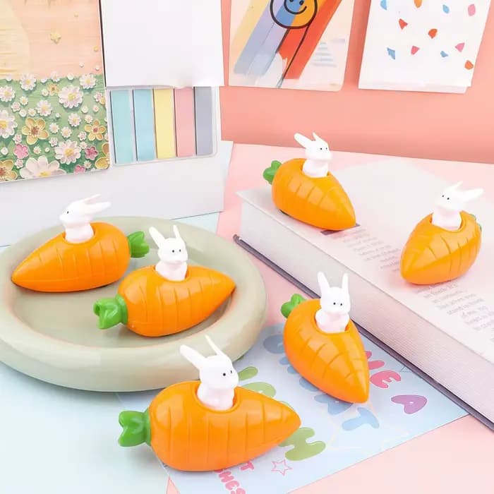 Ensemble de jouets de dessin animé de voitures à tirer, lapin carotte de pâques, ensemble de 1/3/5/1