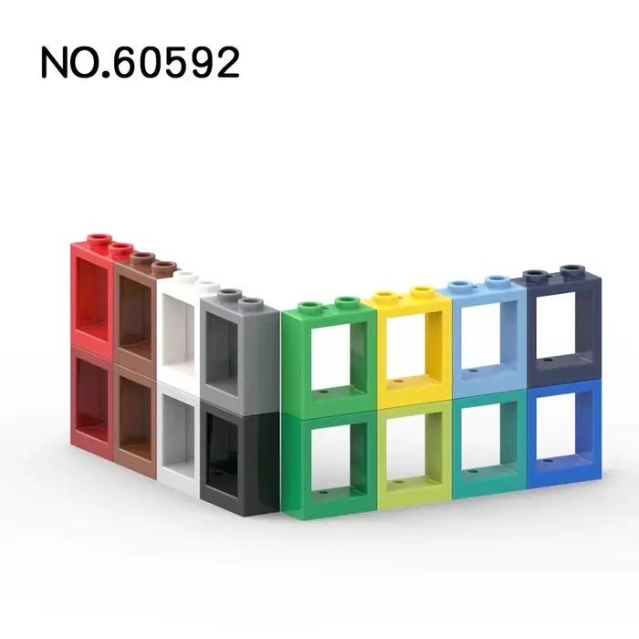 20 piècesMOC pièces 60592 79128 fenêtre 1x2x2 avant plat briques compatibles bricolage blocs de cons
