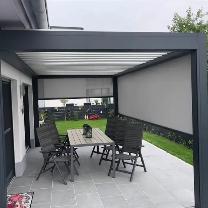 Jardin extérieur Villa toit cour électrique réglable persienne système de Protection solaire Gazebo