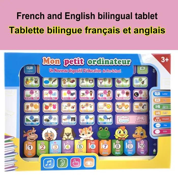 Nouveaux jouets d'apprentissage français et anglais pour les tout-petits, tablette d'apprentissage i