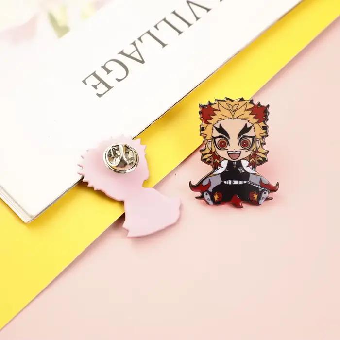 Broche de rôle de dessin animé Demon Slayer, en acrylique, épingles décoratives pour femmes et homme