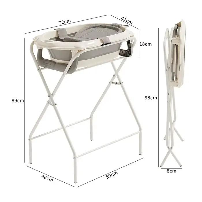 Ensemble de bain pour bébé pliable sans BPA, kit bassin et cintre pliables, design peu encombrant po
