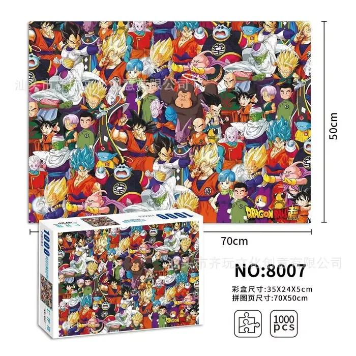 Puzzle en papier à assembler sur le thème de l'anime Dragon Ball, figurine artistique, jouet de coll