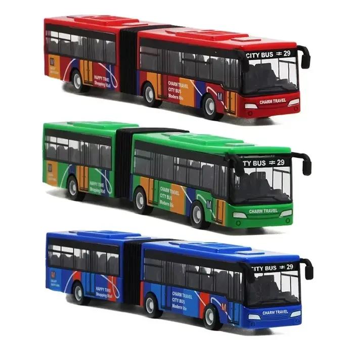 1:64 alliage ville Bus modèle véhicules ville Express Bus Double bus moulé sous pression véhicules j