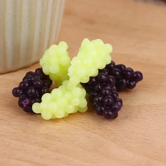 6 pièces/ensemble 1:12 maison de poupée Miniature violet vert raisin maison de poupée nourriture mai