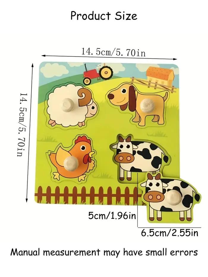 Puzzle animaux de la ferme pour enfants, jouets intelligents, éveil des enfants, éducation précoce,