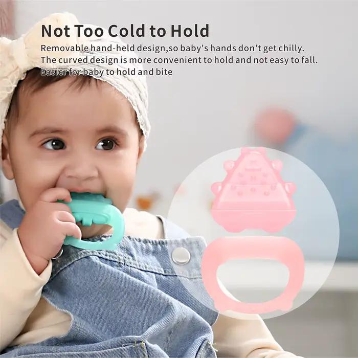 Jouets de dentition en silicone pour bébé congélables – Soulagement du refroidissement pour bébés de