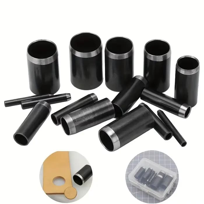 Perforateur rond de 15 tailles (1-15 mm), ensemble d'outils de découpe creuse avec étui de rangement