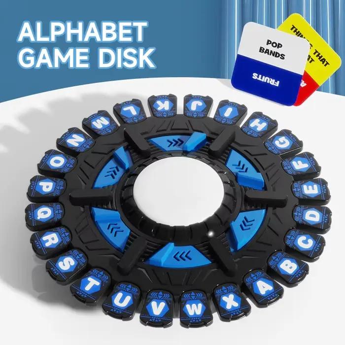 Jeux de société, jeu de société Spin Alphabet à 24 touches, jeu de table amusant pour l'orthographe