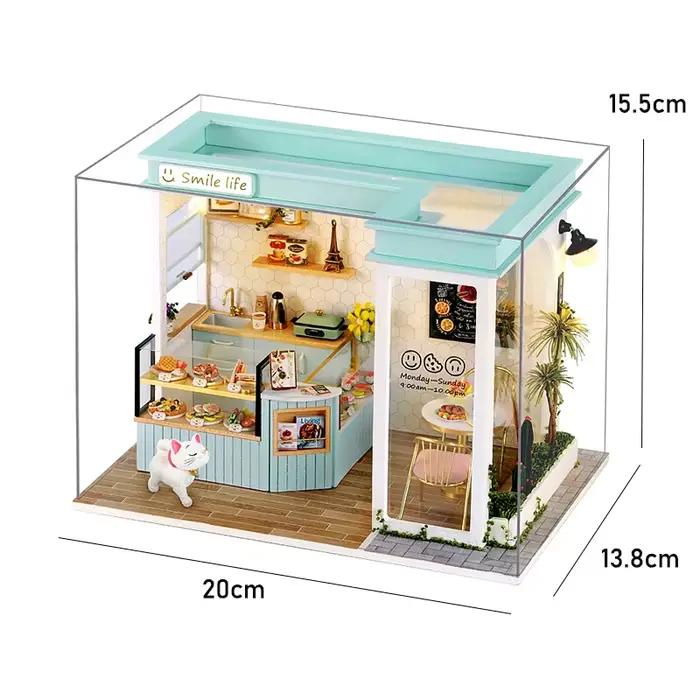 Maison de poupée Miniature en bois, Puzzle 3D fait à la main, Kits de construction, petite maison av