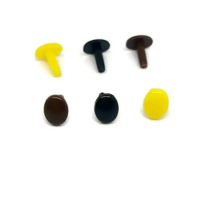 Yeux d'animal ovales en plastique, jaune/marron/noir, 20 pièces, ours en peluche artisanal, jouet au