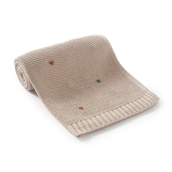 Couvertures pour nouveau-né 90x70cm, tricotées pour nourrissons, garçons et filles, en coton Ultra d