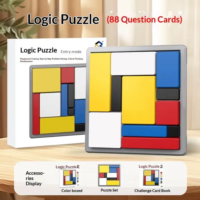 Puzzle logique, formation à la pensée logique, jeux de blocs de construction, blocs de puzzle, dével