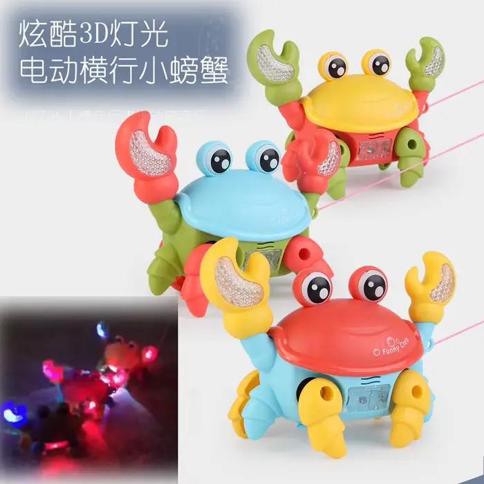 Jouets de crabe plonger oyant avec musique pour enfants, marche, phtalélectronique, animaux de compa