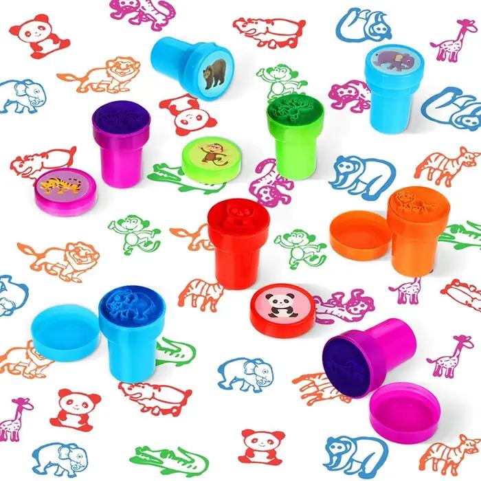 Assortiment de timbres pour enfants, tampons auto-encreurs pour enseignants, cadeaux de fête, boîte