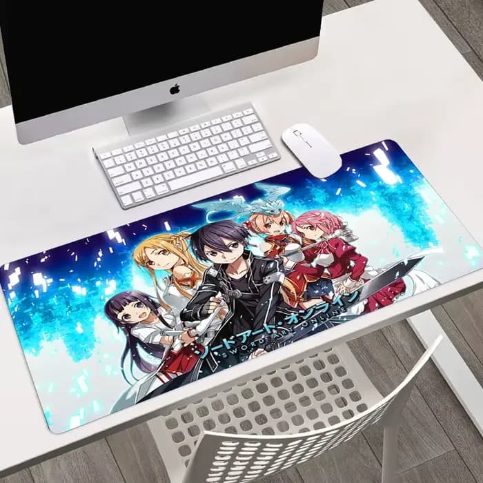 Anime épée Art en ligne SAO HD impression tapis de souris ordinateur verrouillage bord clavier tapis