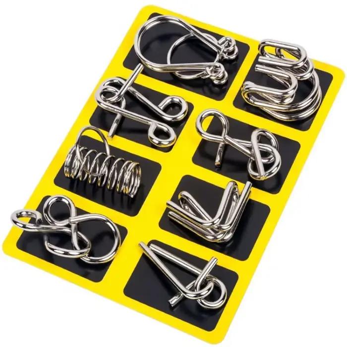 Puzzle en métal à neuf maillons pour enfants, jouet pour adultes, loisirs, réduction du Stress, bouc
