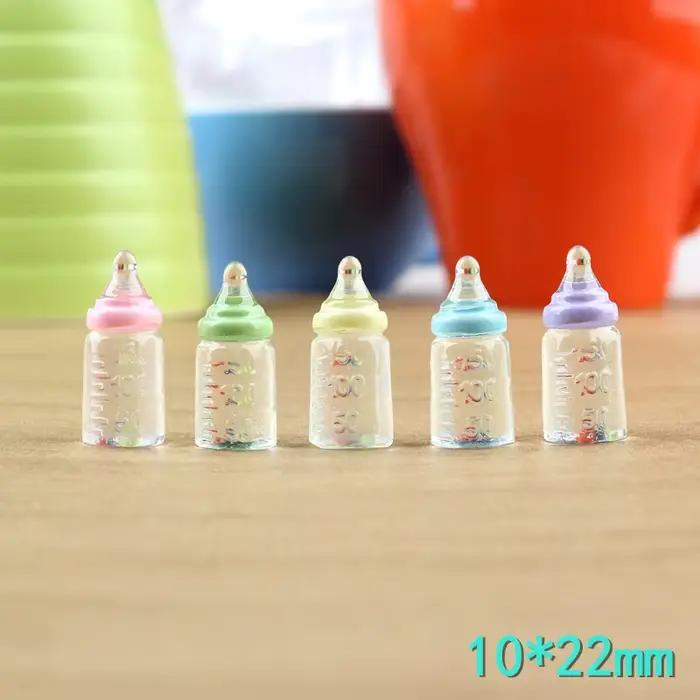 10 pièces mignon 1:12 Simulation Mini biberon biberons Miniature biberon bricolage maison de poupée