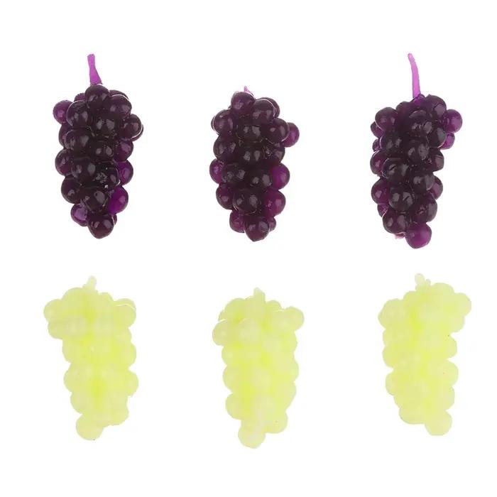 6 pièces/ensemble 1:12 maison de poupée Miniature violet vert raisin maison de poupée nourriture mai