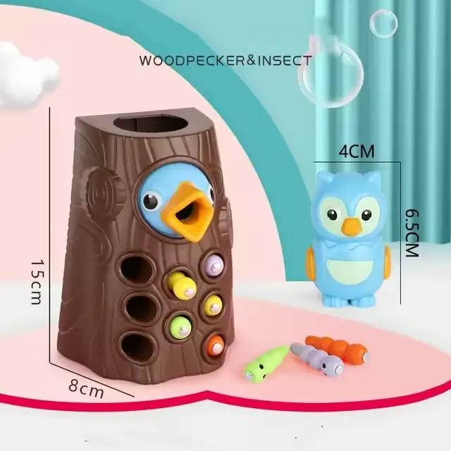 Jouets pour bébé, jeu de capture de vers en bois, Puzzle 3D, jouets éducatifs pour enfants, jeux int