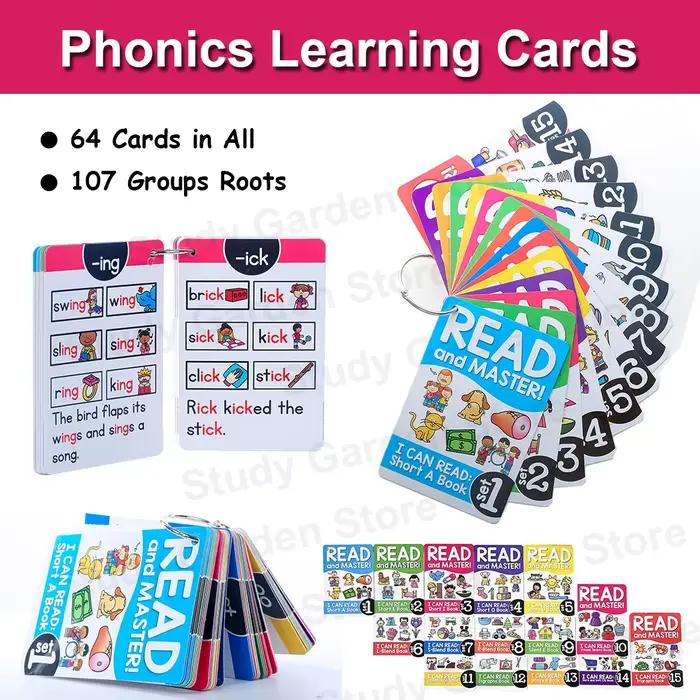 Cartes d'apprentissage de la phonétique anglaise Montessori, jouets éducatifs pour enfants de la mat