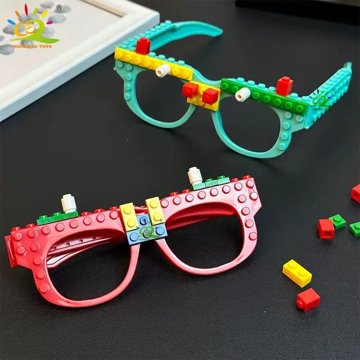 Blocs de construction de rassemblement de fête, cadre de plaque de base pour lunettes, jouets de déc