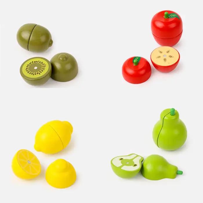 Jouet en bois pour couper les fruits et légumes, jeu de Simulation de cuisine, jeu de rôle, jouets d